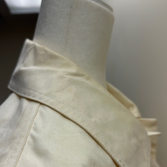 Coach Ivory Trench Coat Size large - Picture 4 of 7